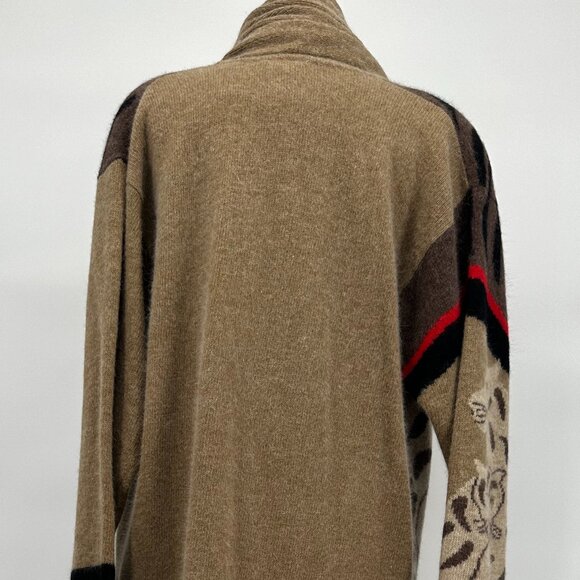 Vintage 1990s Mohair and Angora Oversized sweater with Lion - Picture 2 of 4